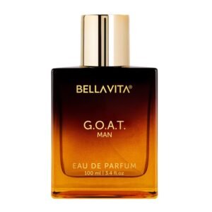 Click to see full view Bella Vita Luxury G.O.A.T Long Lasting Perfume for Man | Eau De Parfum 100ml | Bergamot, Patchouli & Vetiver | Spicy, Citrus, Woody, Musky Premium Fragrance for Men
