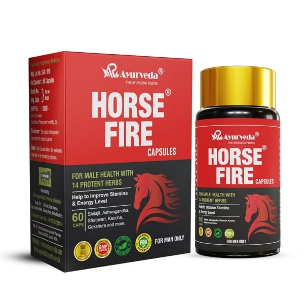 Horse Fire Capsule, Strength & Stamina Booster For Men Wellness (Pack of 60 Capsules), 150 grams