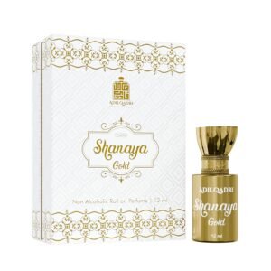 Adilqadri Shanaya Gold Attar for Men & Women | Arabic Non-Alcoholic Perfume Attar | Warm Vanilla, Spicy & Floral Fragrance | Gift for Him & Her | 12ML Roll-On