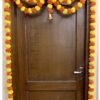 SPHINX Artificial Marigold Fluffy Flowers Garlands Double line Door Toran Set/Door Hangings for Home Office Decoration (Approx. 100 X 152 cms) Set of 1 (Yellow & Dark Orange)
