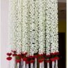 SPHINX Artificial Jasmine Buds & Clustered Rose Strings for Festive Pooja Wedding Housewarming Decorations Approx 2.5 ft - Number of Strings- (Red, 6)