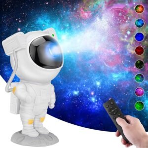 REFULGIX Astronaut Galaxy Projector Night Light | 360° Adjustable Nebula Lamp with Remote & Timer | Star Projector for Kids Bedroom, Baby Room, Gaming Room, Home & Party Décor